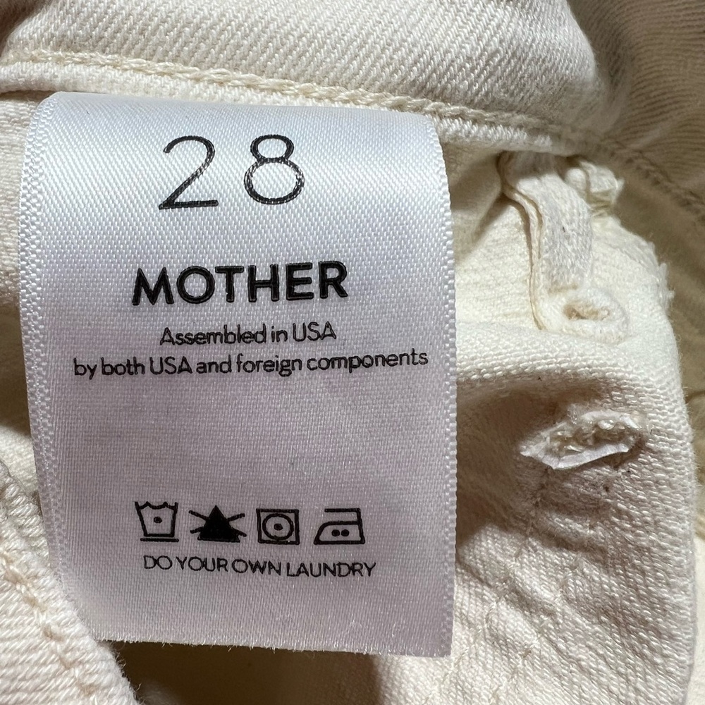 MOTHER The Patch Pocket High-Rise Flare Jeans in Cream - Picture 9 of 12